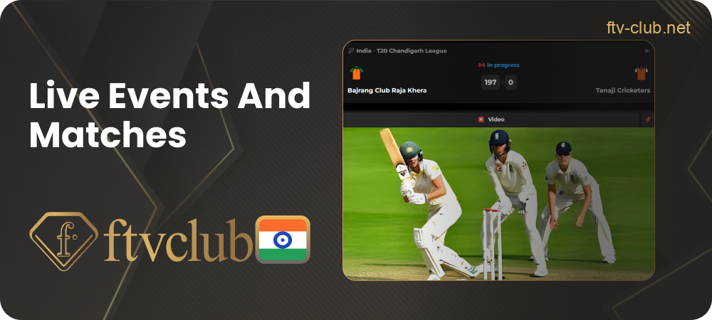 Live betting events with FTVClub India