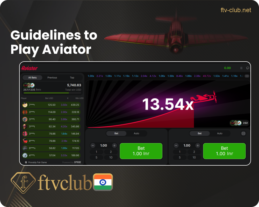 How to play Aviator on FTVClub India