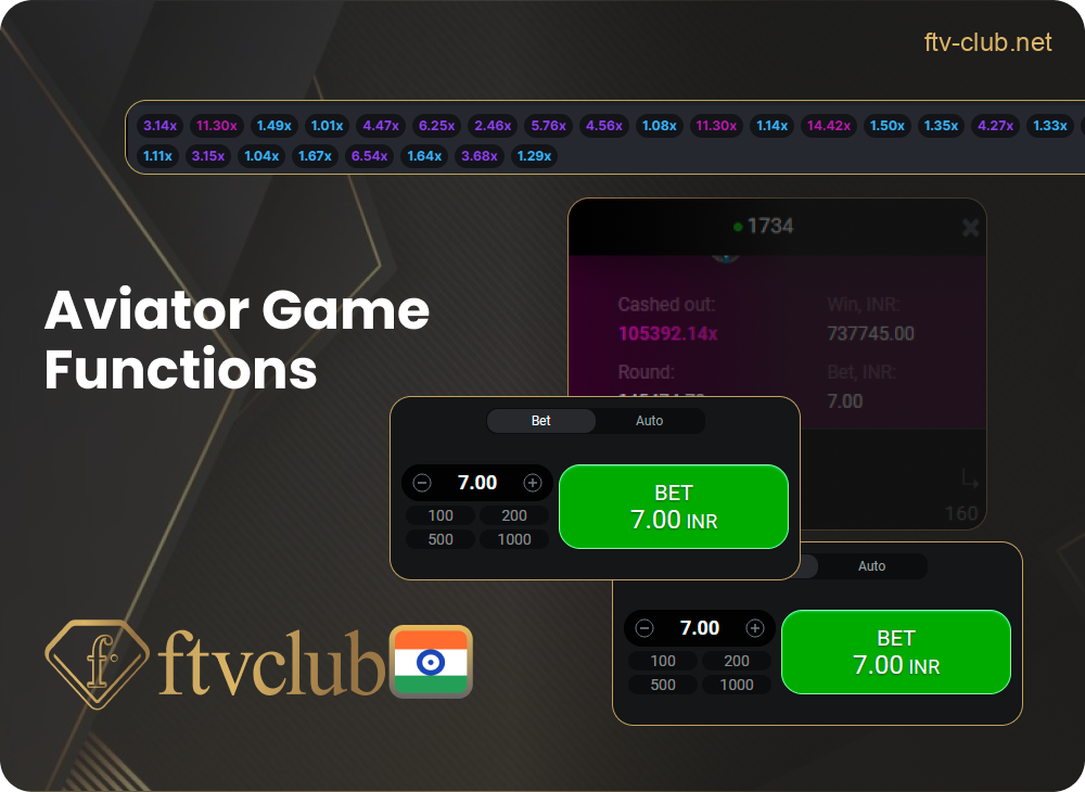 Aviator gameplay features in FTVClub India